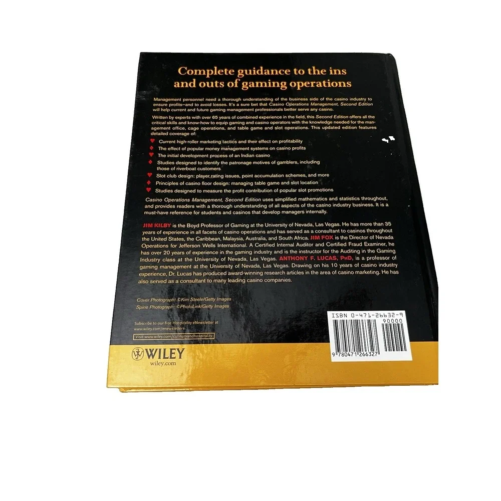 Casino Operations Management: 2nd‎ Edition Hardcover Like New